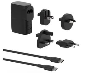 Ceļojumu lādētājs Belkin BoostCharge Hybrid, USB Type C/1 x USB 2.0 Type-A, melna krās., 25 W