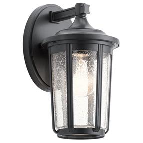 Sieninis lauko šviestuvas Quintiesse Fairfield, 60W, E27, IP44, juoda sp., 15.2 cm x 27.9 cm