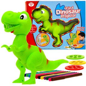 Piešimo rinkinys 2in1 Dinosaur Projektor TA0048, įvairių spalvų