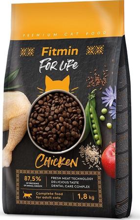 Sausā kaķu barība Fitmin For Life, vistas gaļa, 1.8 kg