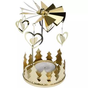 Svečturis Mondex, metāls, Ø 8 cm, 13 cm, zelta krās.