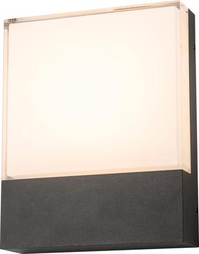 Sieninis lauko šviestuvas AZzardo Civita, 12W, LED, IP54, tamsiai pilka sp./grafito sp., 16 cm x 4.8 cm