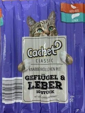 Skanėstas katėms Topic Cachet Classic, kepenėlės/paukštiena, 10 vnt.