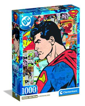Dėlionė Clementoni Compact DC Superrman 37507, 70 cm x 50 cm, 1000 vnt., įvairių spalvų