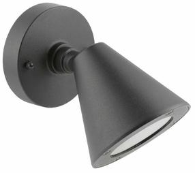 Sieninis lauko šviestuvas GTV Lustino-D, 20W, GU10, IP44, pilka sp., 10 cm x 13.2 cm