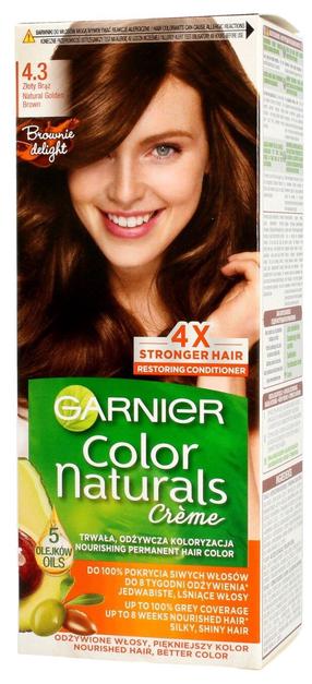 Kраска для волос Garnier Color Naturals Creme, natural golden brown цв., 4.3