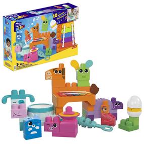 Kaladėlės Mattel Mega Bloks Musical Farm Band HPB46, 40 vnt.