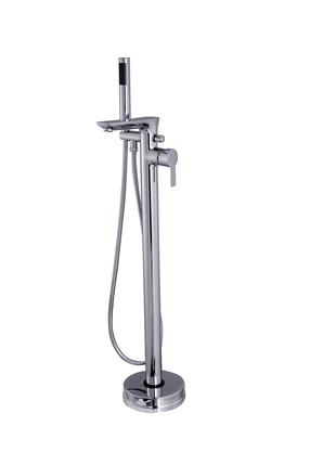 Uz grīdas stāvošs vannas istabas jaucējkrāns Invena Glamour BW-02-W01-V, hroma krās.