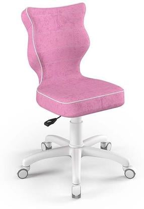 Laste töötool Petit VS08, 37 x 35 x 83 cm, valge v./roosa v.