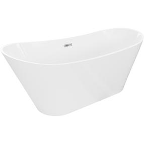 Vonia, laisvai pastatoma Mexen Dora, 170 cm x 75 cm x 72 cm, ovalas, balta sp./chromo sp.