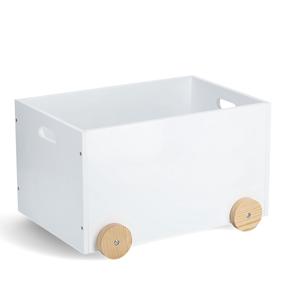 Žaislų dėžė Zeller With wheels, balta sp./medžio sp., 50 x 36 x 30 cm