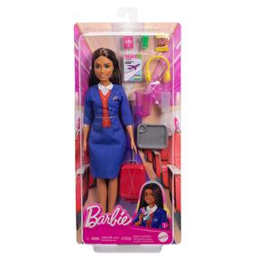 Nukk aksessuaaridega Mattel Barbie Stjuardess HYT60, 29 cm, sinine v.