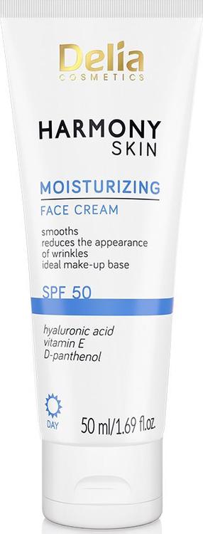 Veido kremas Delia Cosmetics Harmony Skin Moisturizing, 50 ml, SPF 50