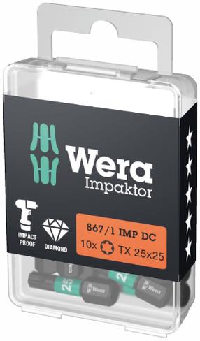 Löökkruvikeeraja otsikud Wera 867/1 IMP DC Torx, TX30, 25 mm