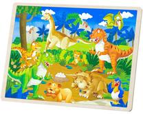 Edukacinė medinė dėlionė Dinosaurs