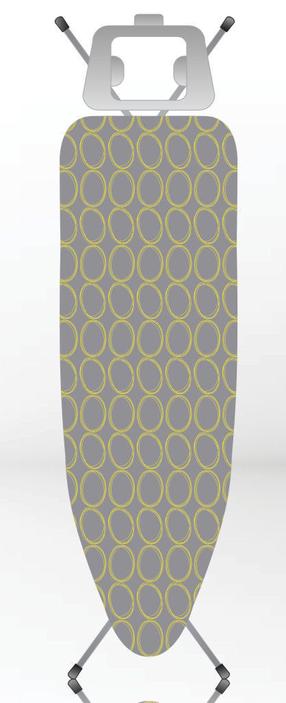 Kate triikimislauale Domoletti DC34F3M, 110 cm x 30 cm, kollane v./hall v.