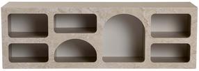 Konsoollaud Nordure Ferlis, marmor v./liivakarva pruun v./travertine v., 40 cm x 160 cm x 51 cm
