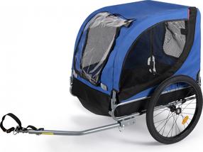 Dviračio priekaba šunims Bicycle Gear, plastikas/metalas/oksfordo audinys, mėlyna sp.