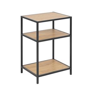 Žurnalinis staliukas Home4you, ąžuolo/juoda, 42 cm x 35 cm x 63 cm