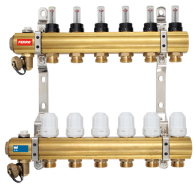 Kolektors Ferro RZP06S, regulējams, 6 gredzeni