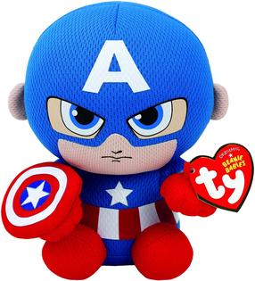 Mīkstā rotaļlieta Meteor Marvel Captain America, zila krās., 15 cm
