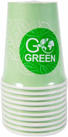 Vienkartiniai puodeliai Go Green JetWorld, 250 ml, Ø 8 cm, 15 cm, 10 vnt.