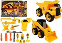  Statybos transporto priemonės Lean Toys Super Builders 4615, geltona sp./įvairių spalvų