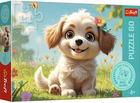 Puzle Trefl Being a Puppy!, 27 cm x 20 cm, 60 gab.