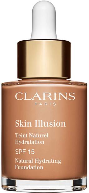Skystas makiažo pagrindas Clarins Skin Illusion Natural Hydrating Foundation, 112.3 sandalwood, 30 ml