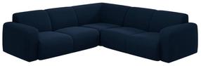 Kampinė sofa Micadoni Molino Boucle, tamsiai mėlyna sp., 252 x 252 cm x 75 cm