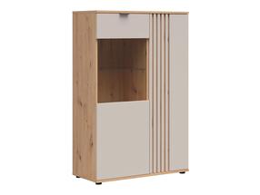 Vitrina Brevas, kašmyro sp./artisan oak sp., 40 cm x 90.5 cm x 137.5 cm