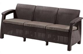 Lauko sofa Keter Corfu, ruda sp., 182 cm x 70 cm x 79 cm