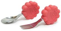 Stalo įrankiai Marcus & Marcus Palm Grasp Spoon & Fork Set Marcus, 18 mėn., nerūdijantysis plienas/silikonas, raudona sp.