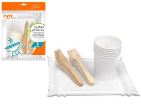 Ühekordsete nõude ja söögiriistade komplekt Simple Solution Bio 81857, 24 tk