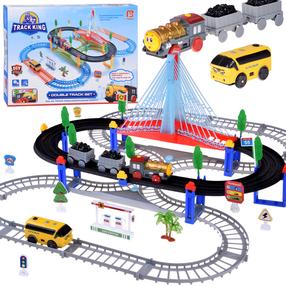 Игрушечный поезд с рельсами 2in1 Track King ZA5886, многоцветный