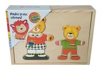 Edukacinė medinė dėlionė Playme, 14 cm, 36 vnt.
