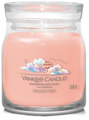 Žvakė, aromatinė Yankee Candle Signature Watercolour Skies, 35 - 50 h, 368 g, pastelinė rožinė sp.