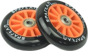 Rollerite lisavarustus, rattakesed Spartan, must v./oranž v., 2 tk