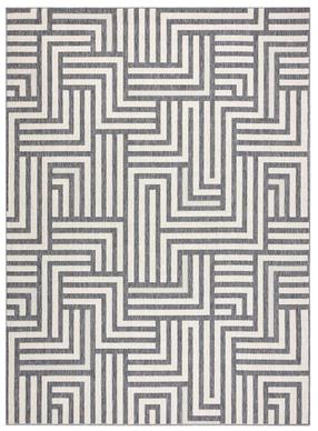 Paklājs Hacano Wink Maze, krēmkrāsa/pelēka krās., 200 cm x 140 cm