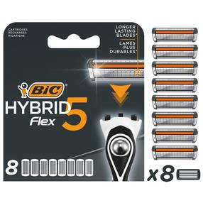 Skustuvų galvutė Bic Hybrid 5 Flex, 8 vnt.