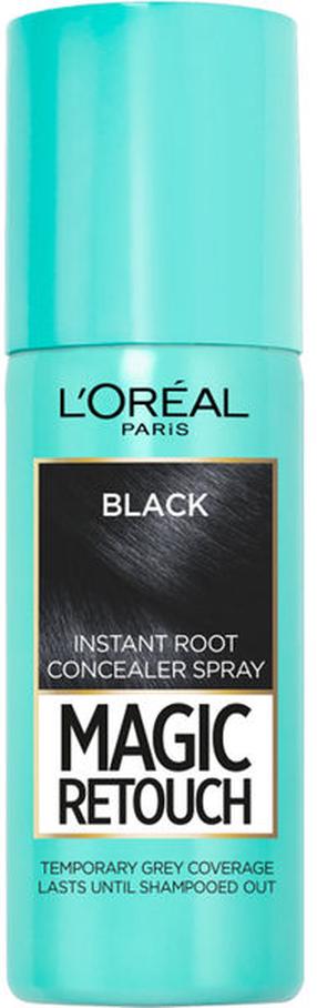 Tonuojantis purškiklis L’Oréal Paris Magic Retouch, juoda sp., Black 01, 75 ml