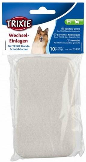 Sauskelnės šunims Trixie Panty Liner TX-23497, M, 10 vnt. balta sp.