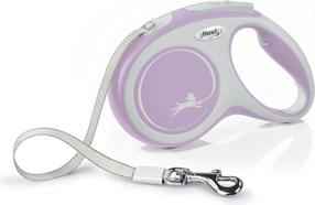 Automaatne jalutusrihm Flexi Comfort, valge v./violetne v., XS 3m
