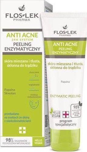 Sejas skrubis Floslek Anti Acne 24h System Enzymatic Peeling, 50.0 ml