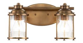 Šviestuvas sieninis Elstead Lighting Ashland Bay, E27, 2, skaidri sp. / bronzos sp., 36.2 x 16.6 cm