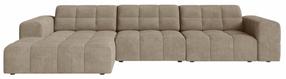 Kampinė sofa Cosmopolitan Design Chicago Eden 4, tamsaus smėlio spalva, kairinė, 167 x 294 cm x 78 cm