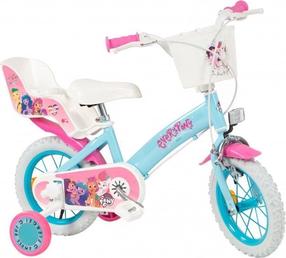 Vaikiškas dviratukas su papildomais ratukais, vaikų Toimsa My Little Pony, žydra sp., 12"