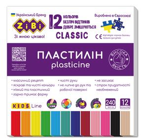 Plastilinas Zibi 1.ZB6233, 0.240 kg, 12 vnt.