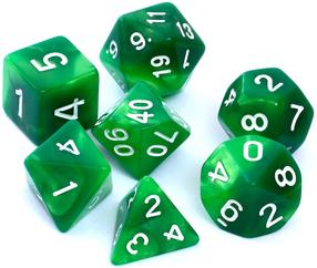 Žaidimo kauliukai Rebel RPG Dice Set - Green and Yellow