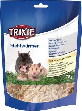 Kārumi grauzējiem Trixie Mealworms, grauzējiem, 0.07 kg